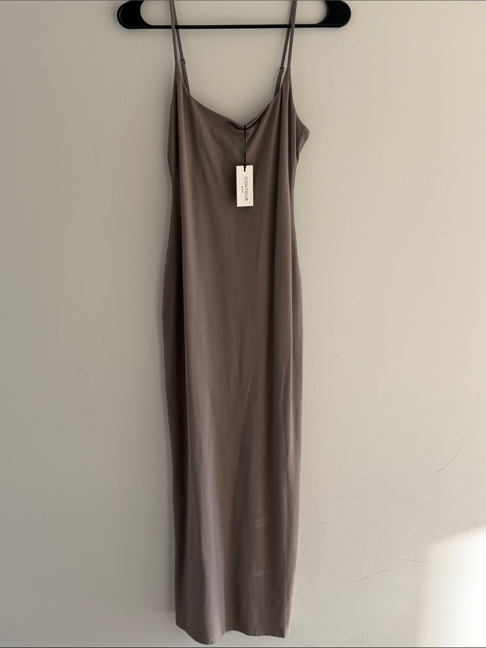 Aritzia Slip Maxi Dress in Taupe
